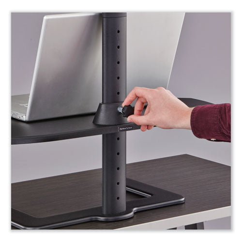 Stance Height-adjustable Laptop Stand, 26.9 X 18 X 1.25 To 15.75, Black, Supports 15 Lbs