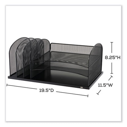 Powered Onyx Three Horizontal And Three Upright Sections, Letter Size Files, 19.5 X 11.5 X 8.25