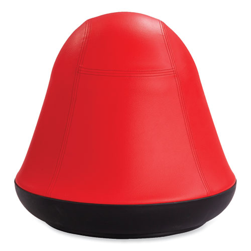 Runtz Swivel Ball Chair, Backless, Supports Up To 250 Lb, Red Vinyl