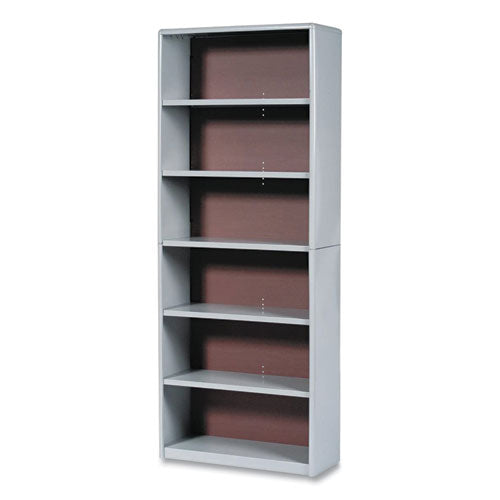 Valuemate Economy Bookcase, Six-shelf, 31.75w X 13.5d X 80h, Gray