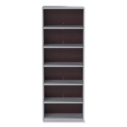 Valuemate Economy Bookcase, Six-shelf, 31.75w X 13.5d X 80h, Gray