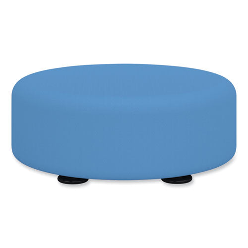 Learn 15" Round Vinyl Floor Seat, 15" X 15" X 5.75", Baby Blue