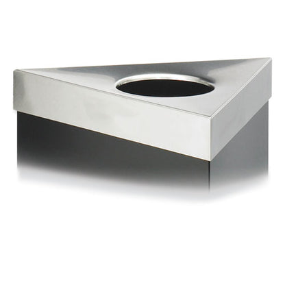 Trifecta Waste Receptacle Lid, No Inscription, 20w X 20d X 3h, Stainless Steel