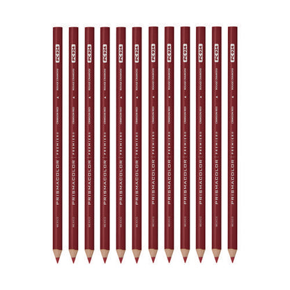 Premier Colored Pencil, Crimson Red Lead, Crimson Red Barrel, 12/pack