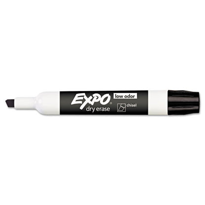 Low-odor Dry-erase Marker, Broad Chisel Tip, Black