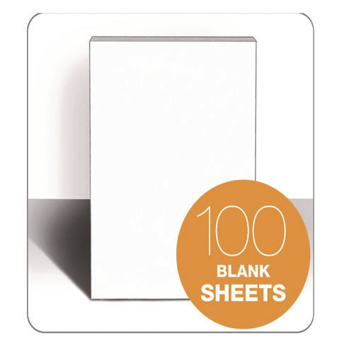 Second Nature Recycled Unruled Memo Pads, 4 X 6, White, 100 Sheets, 12/pack