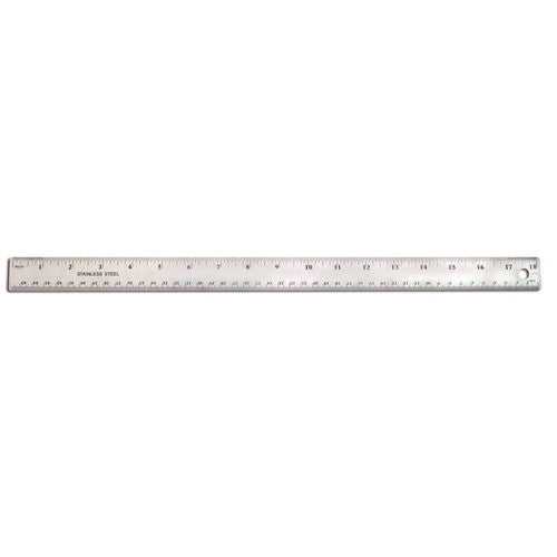 Stainless Steel Ruler, Standard/metric, 18" Long, Silver, 36/carton