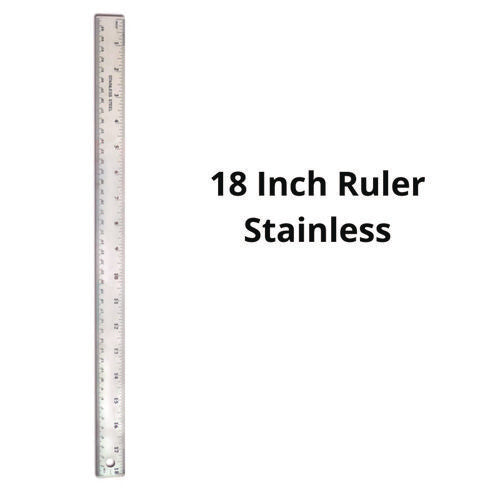 Stainless Steel Ruler, Standard/metric, 18" Long, Silver, 36/carton