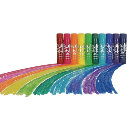 Kwik Stix Tempera Paint Set, 10 Assorted Jewel Tones Colors, 10/pack, 12 Packs/carton