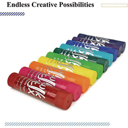 Kwik Stix Tempera Paint Set, 10 Assorted Jewel Tones Colors, 10/pack, 12 Packs/carton