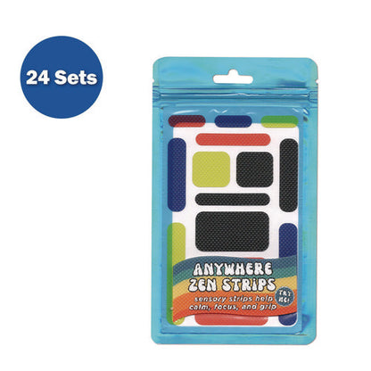 Anywhere Zen Strips, Bumpy, Assorted Primary Colors 13/set, 24 Sets/carton