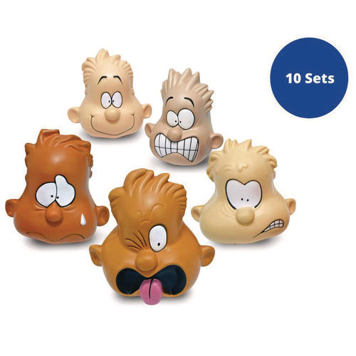 Feeling Heads Expression Set, Assorted Colors, 5/set, 10 Sets/carton