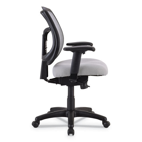 Apollo Mid-back Mesh Chair, Silver Seat/silver Back, Black Base