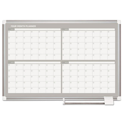 4 Month Planner, 36x24, Aluminum Frame