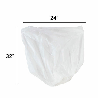 LLDPE Can Liner, 24" x 32", 12-16 gal., White