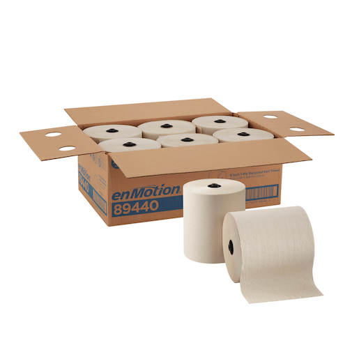 enMotion Recycled Towel Rolls, Hardwound, Brown