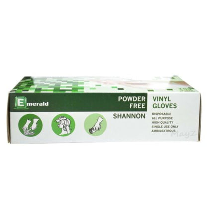 Emerald Shannon Powder-Free Vinyl Disposable Gloves